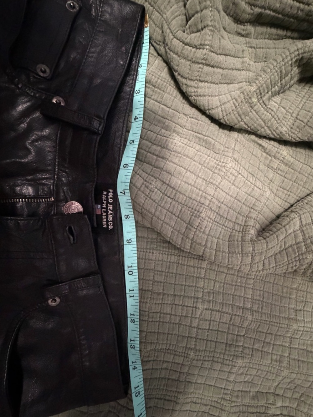 Polo by Ralph Lauren Black Leather Pants - Picture 4 of 17